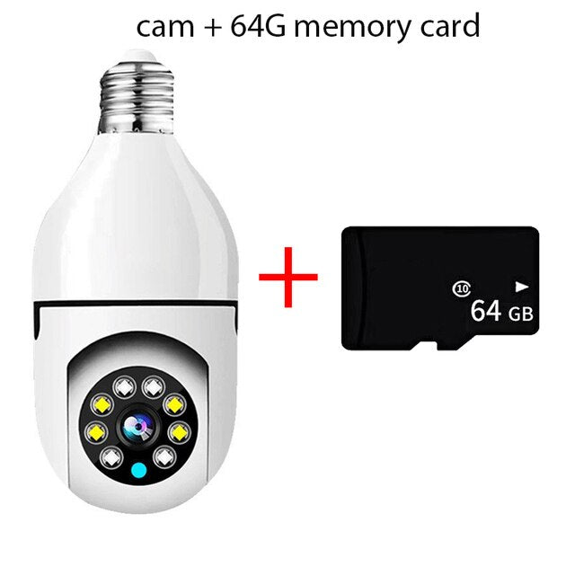 Camera de Segurança para Soquete de Luz - Com Rotação | WIFI 5G | Suporta Amazon Alexa e Google Assistant