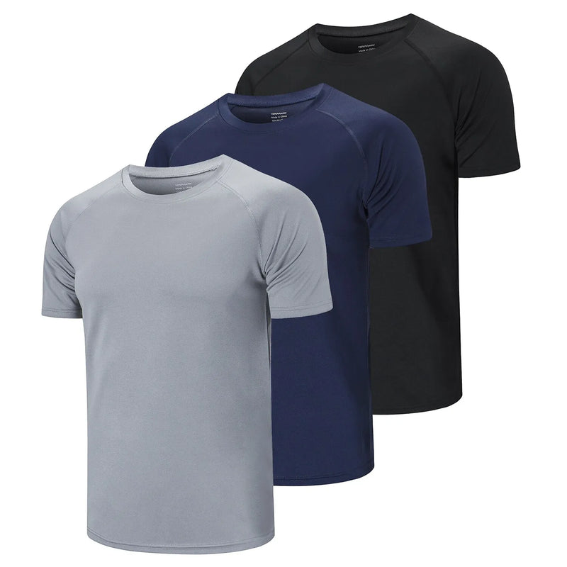 Kit c/ 3 Camisetas Masculinas Fit Slim Manga Curta - COMPRE 1 LEVE 3