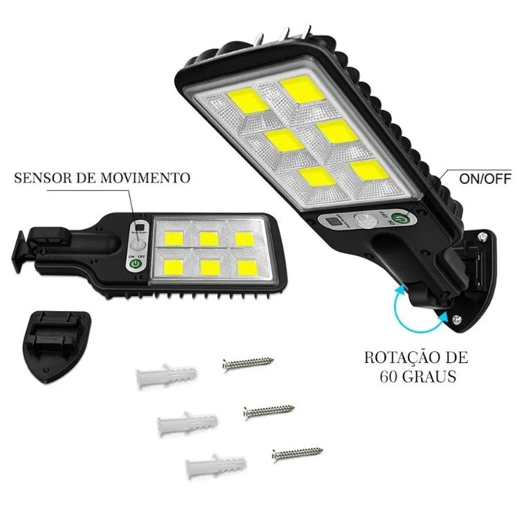 Refletor Solar LED - Sustentável com Sensor de Movimento