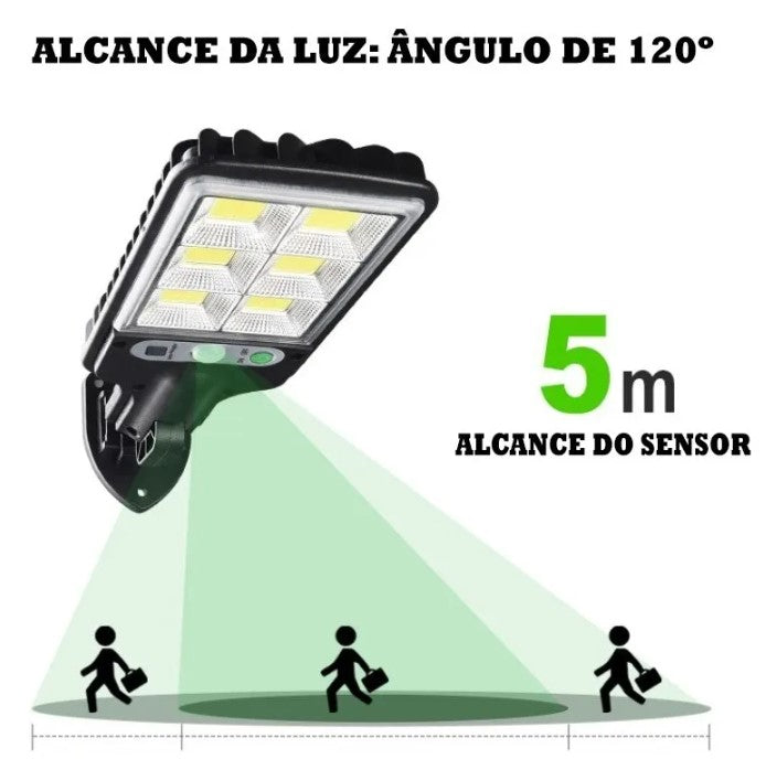 Refletor Solar LED - Sustentável com Sensor de Movimento